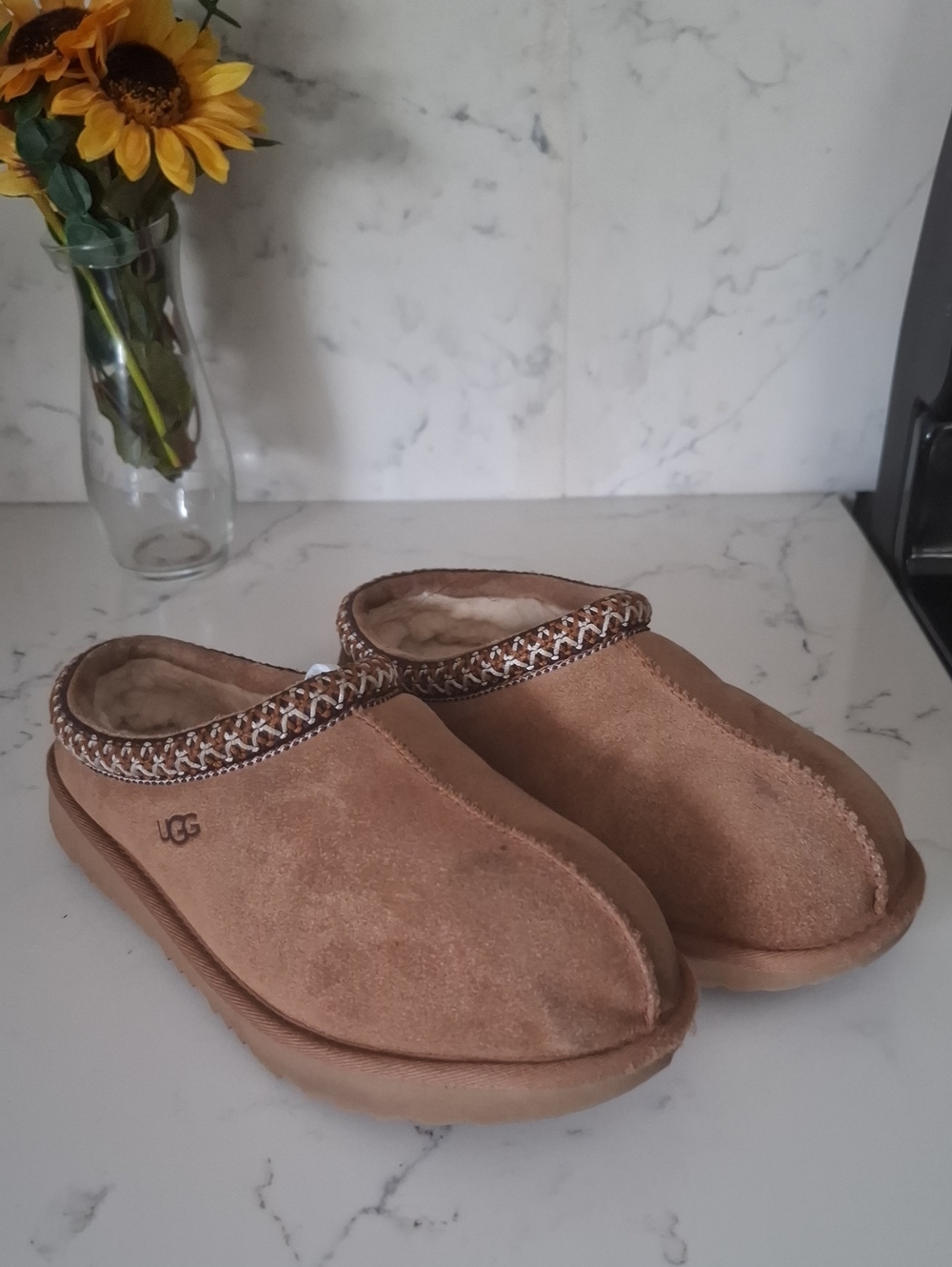 UGG Tasman Women's Chestnut Suede Slip-On Clog